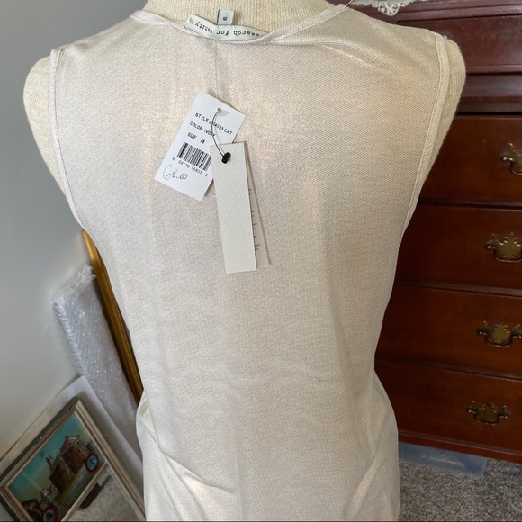 Nordstrom Sleeveless Top NWT Shimmer Golden - Picture 7 of 11
